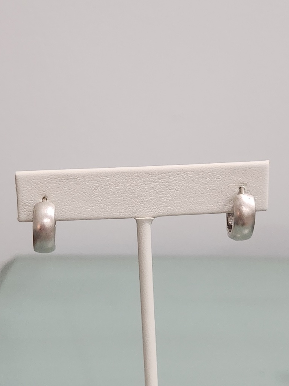 New 925 Sterling Silver Huggie Full Hoop Earrings Matte Finish